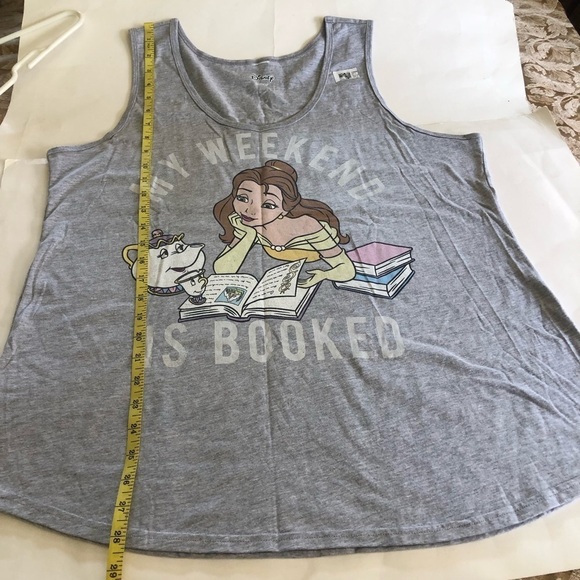 Disney Women’s Bell Graphic Print My Weekend Is Booked Cotton Tank Top Size 2XL - Picture 9 of 9